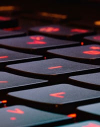 closeup picture of a laptop's keyboard